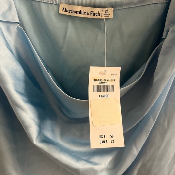 Light Blue Satin Top - Picture 3 of 7